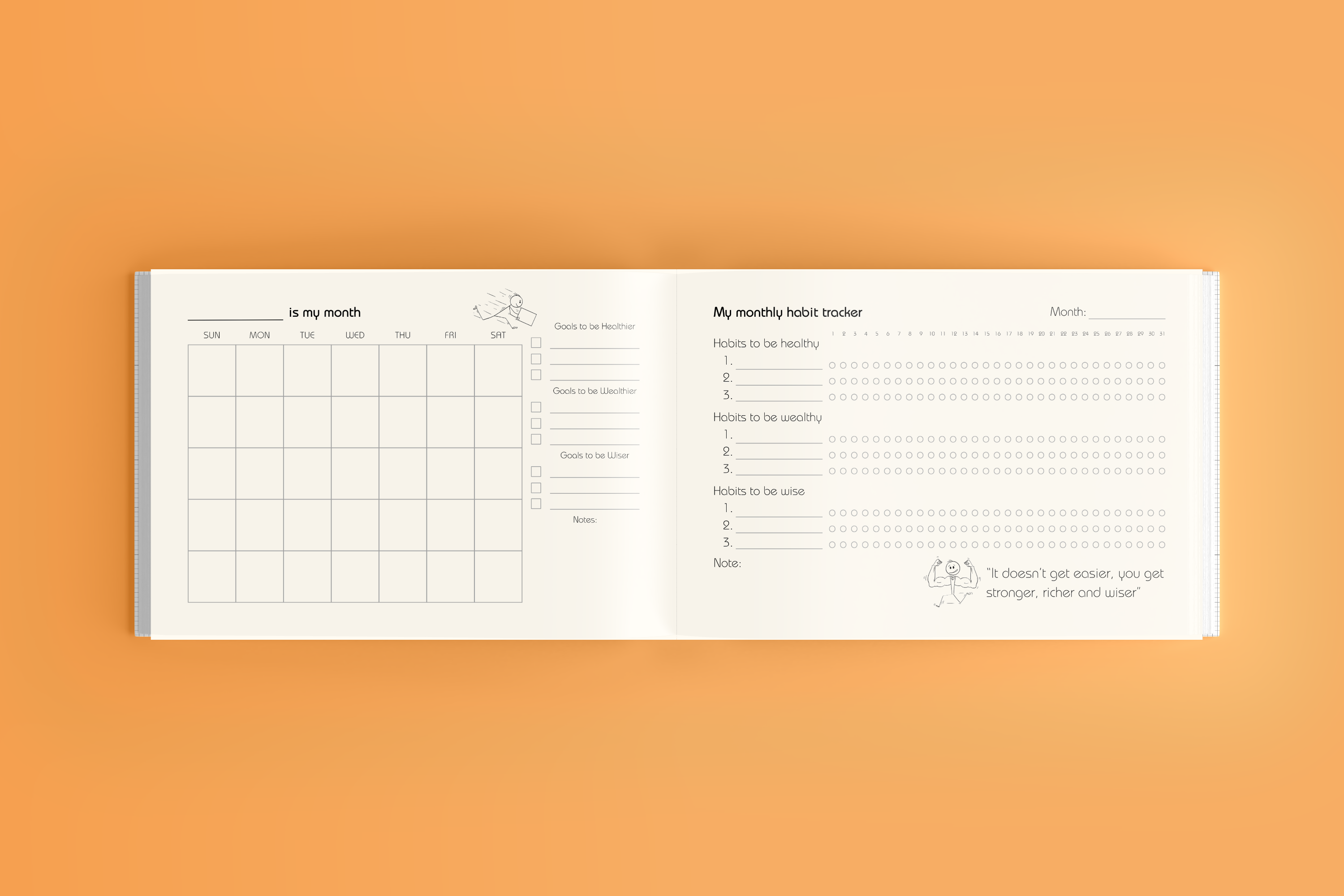 The Becoming - Undated Productivity & Goal Planner